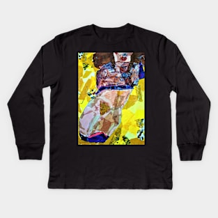 Collage after Schiele Kids Long Sleeve T-Shirt